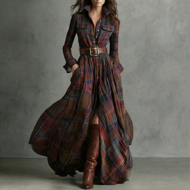 Andrea | Plaid Shirt Dress