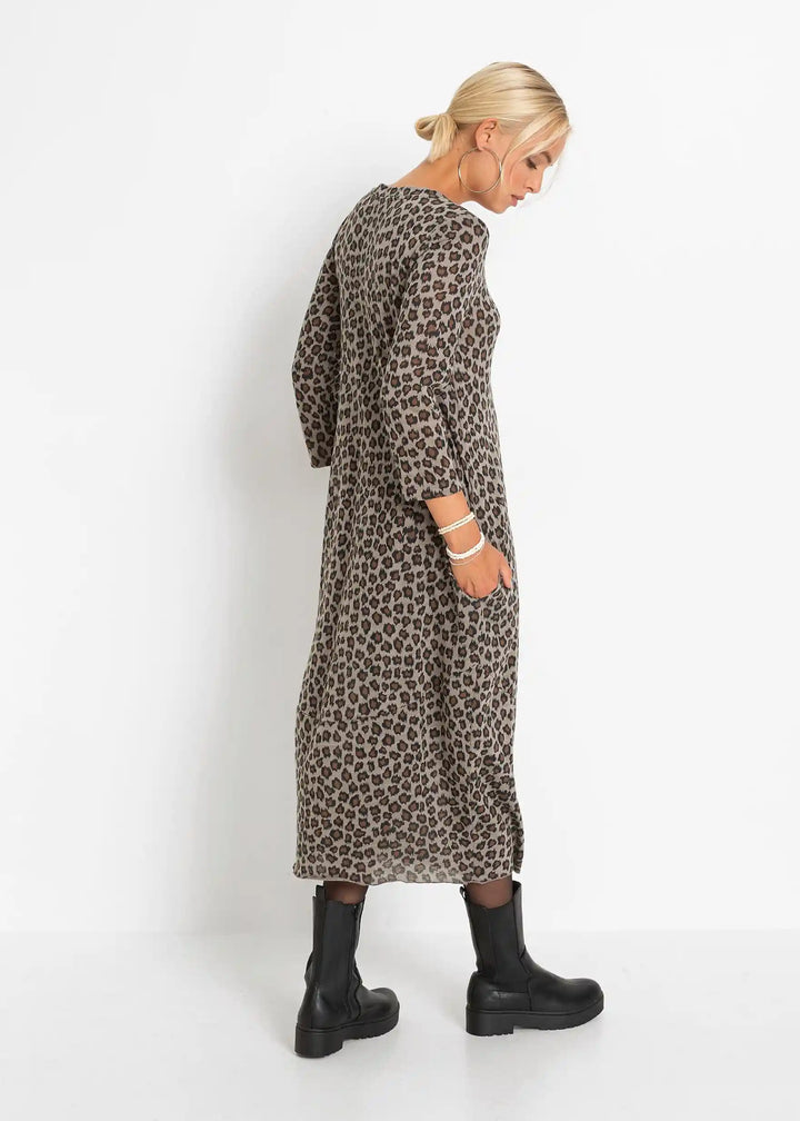 Lauren | Midi Leopard Dress