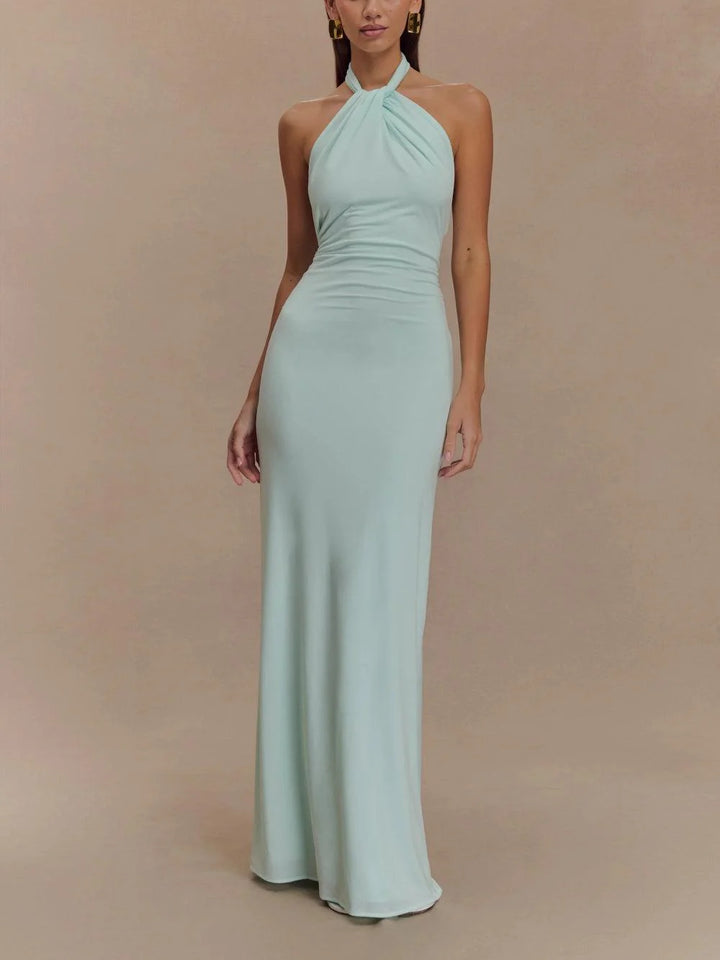 Slinky Halter Maxi Dress
