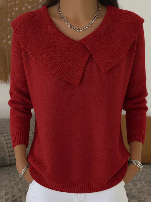 Cora | Ribbed Collar Sweater