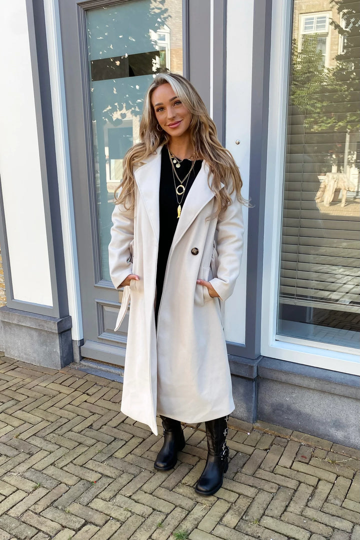 Quinn | Sleek Belted Overcoat