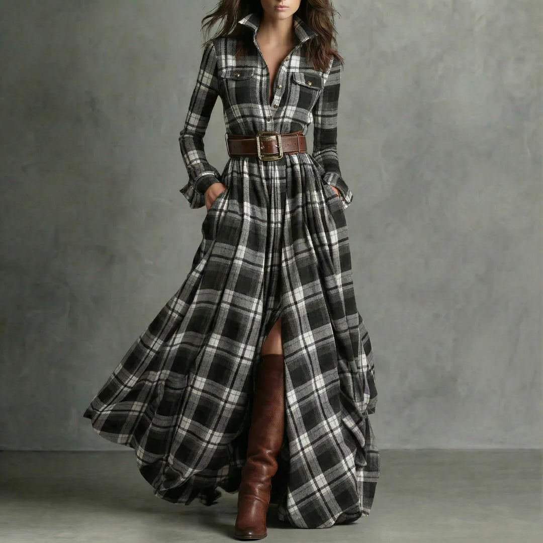 Andrea | Plaid Shirt Dress