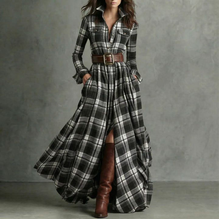 Andrea | Plaid Shirt Dress