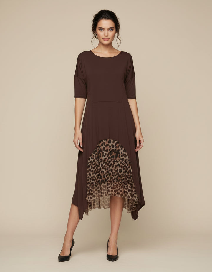 Gianna | Asymmetrical Animal Print Dress