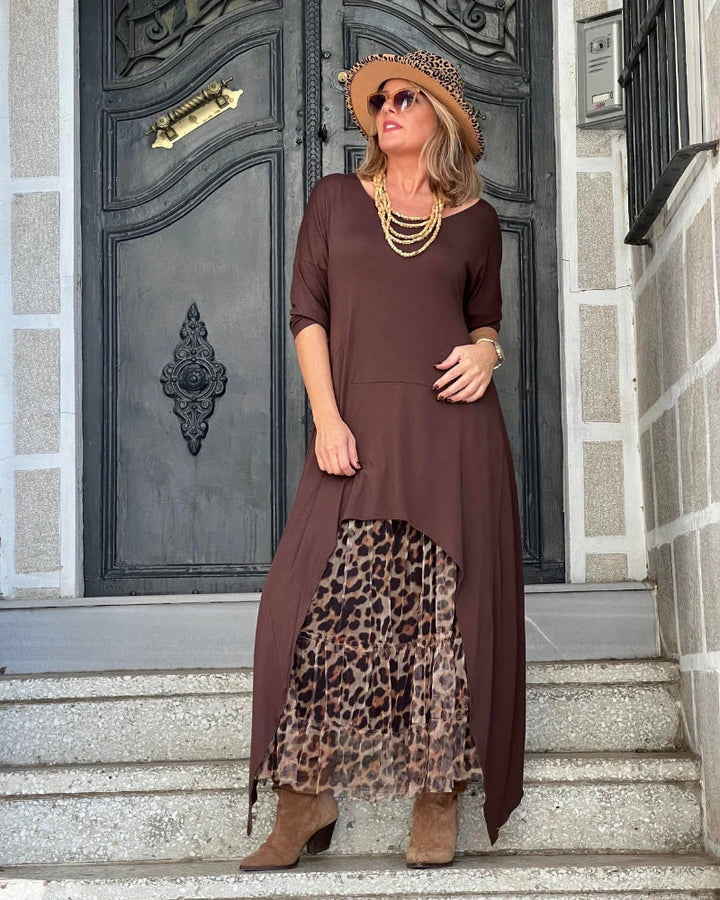 Gianna | Asymmetrical Animal Print Dress