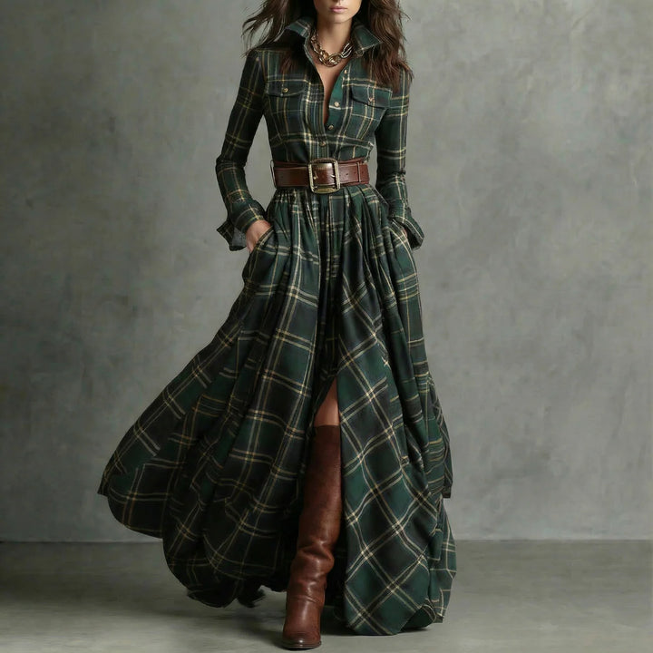 Andrea | Plaid Shirt Dress