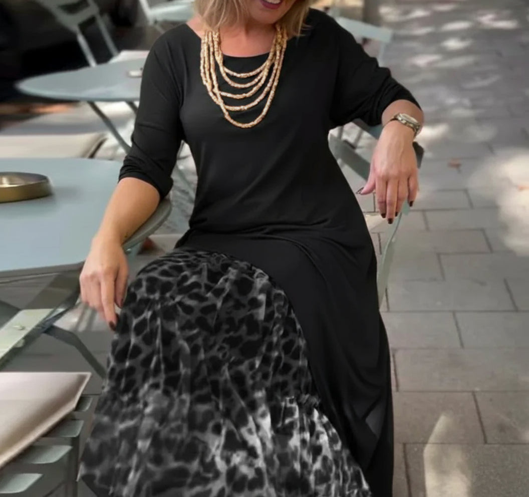 Gianna | Asymmetrical Animal Print Dress