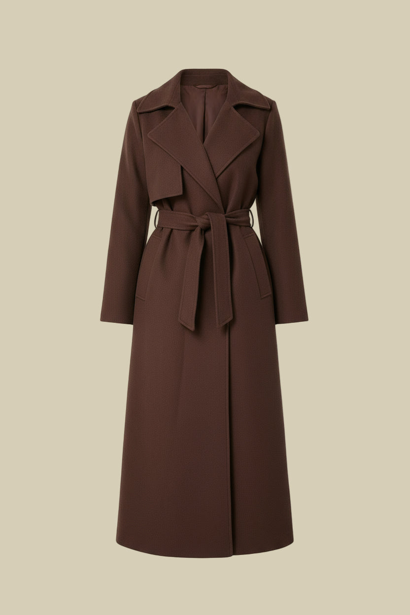 Quinn | Sleek Belted Overcoat