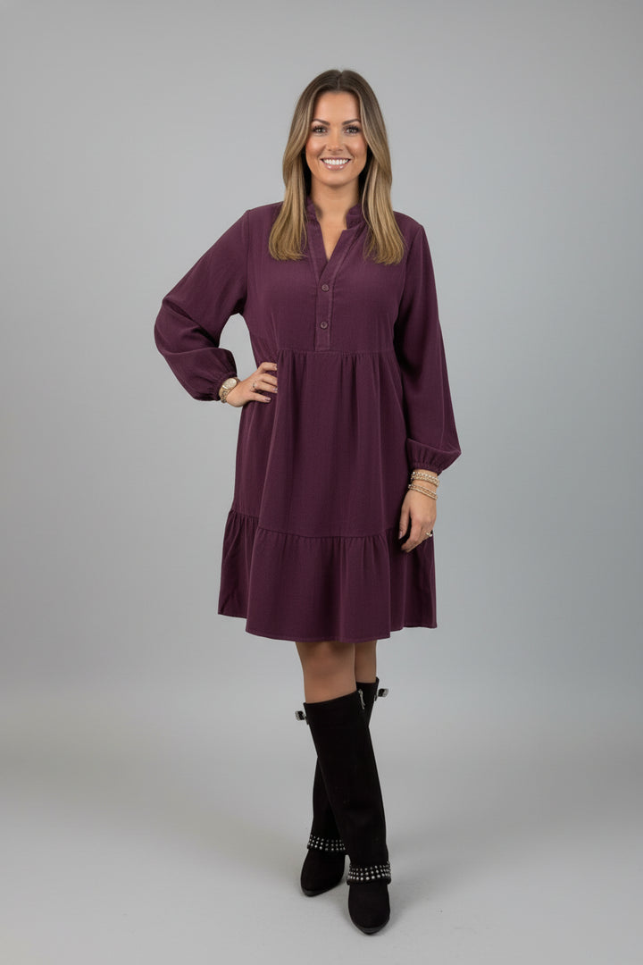 Juliette | Tiered Button Dress