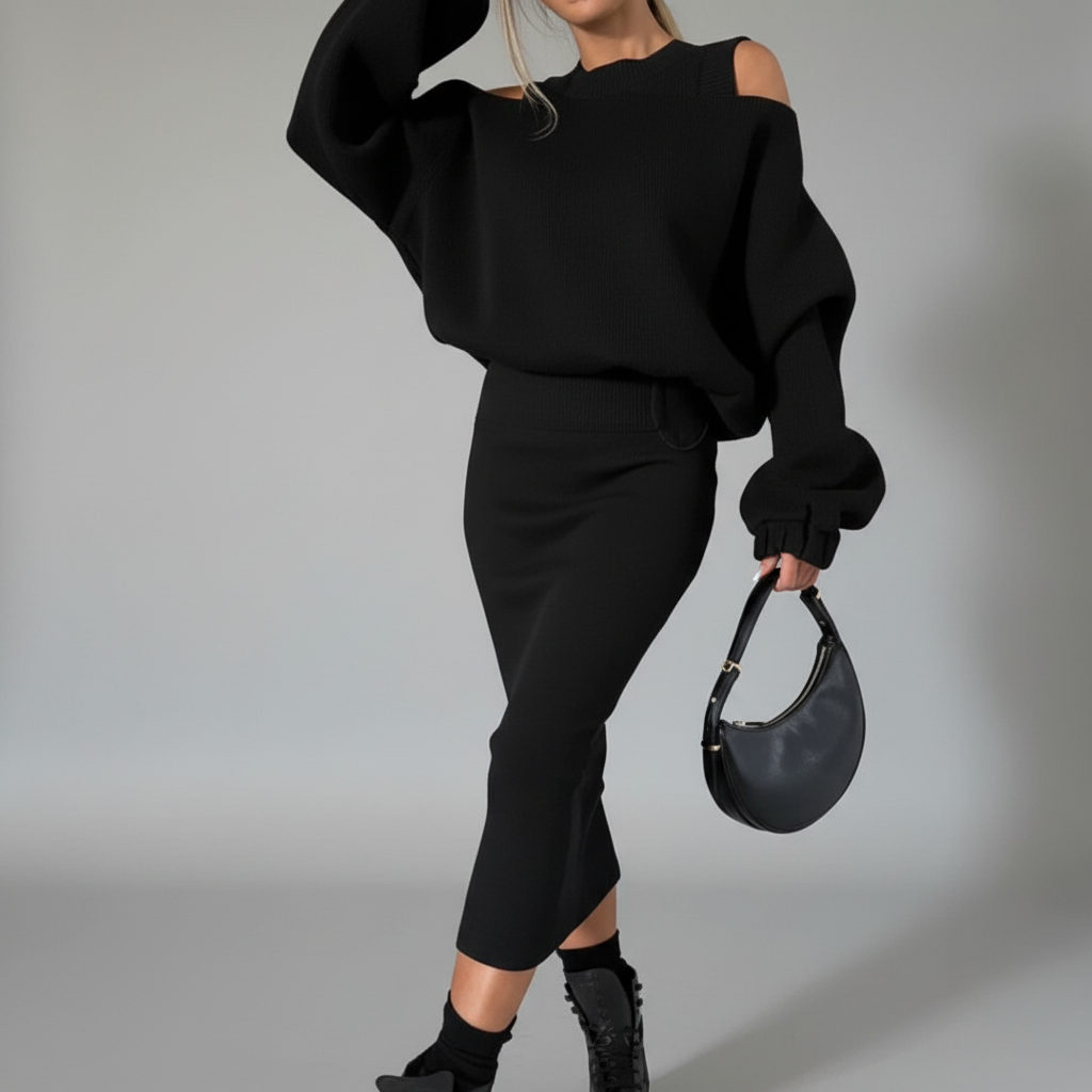 Kayla | Two Piece Off - Shoulder Sweater and Dress