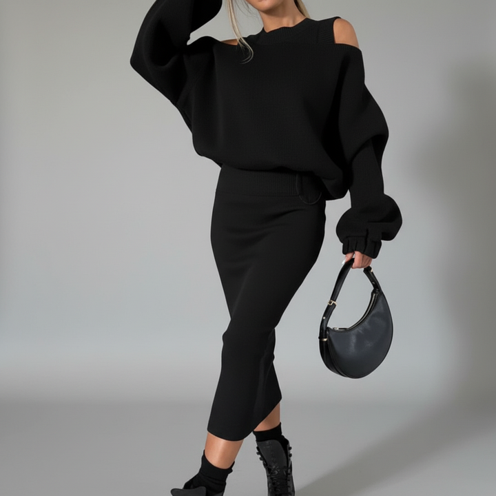 Kayla | Two Piece Off - Shoulder Sweater and Dress