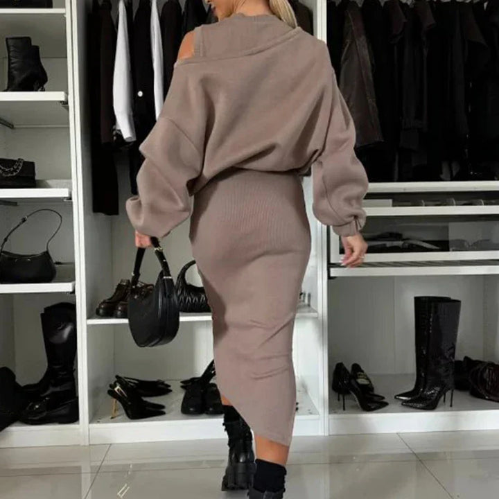 Kayla | Two Piece Off - Shoulder Sweater and Dress