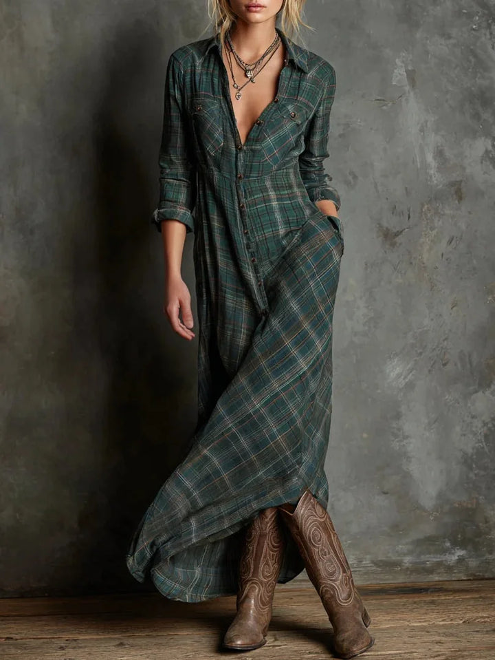 Polly | Rustic Plaid Dress