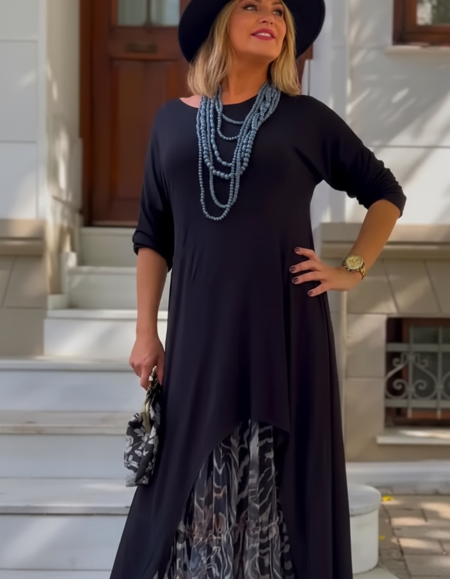 Gianna | Asymmetrical Animal Print Dress