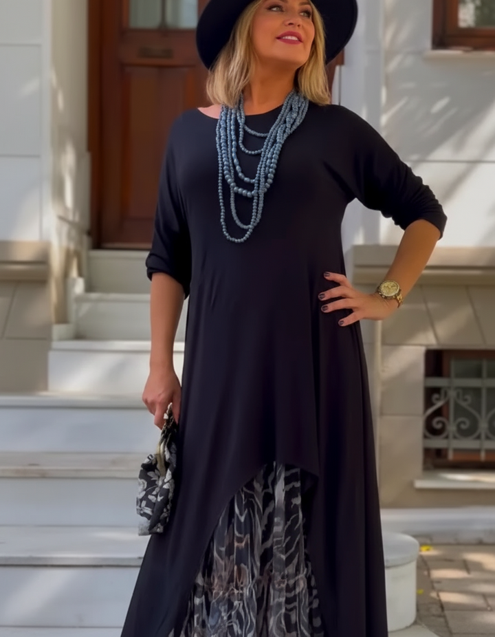 Gianna | Asymmetrical Animal Print Dress