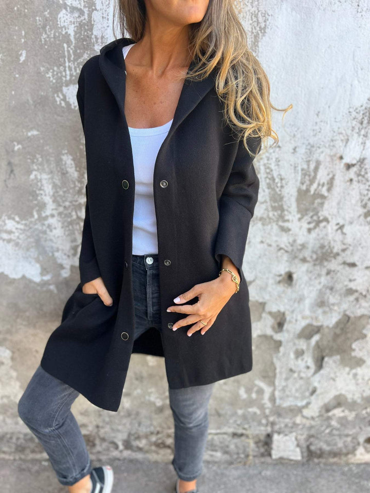 Sasha | Single-Breasted Hooded Cardigan