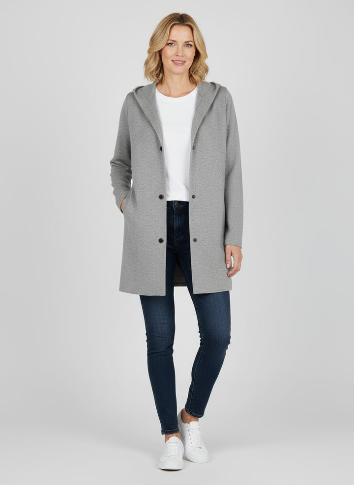 Sasha | Single-Breasted Hooded Cardigan