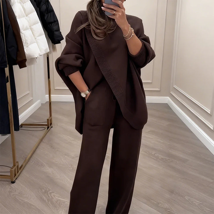 Erin | Two Piece Asymmetrical Sweater Set