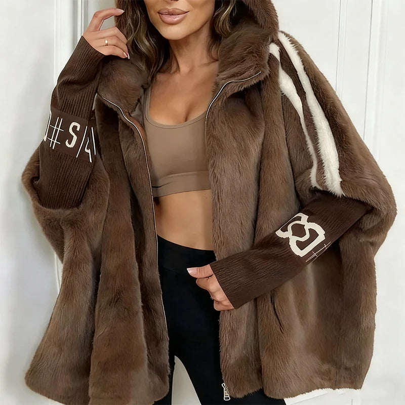 Ashley | Faux Fur Hooded Coat